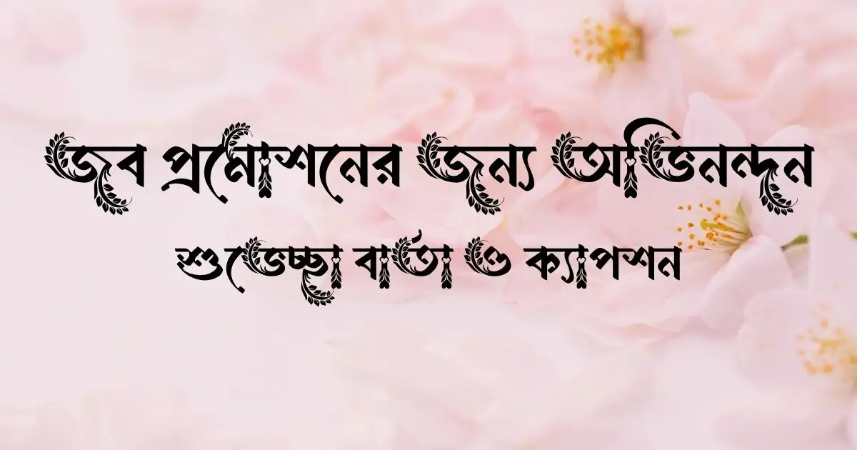জব প্রমোশনের জন্য অভিনন্দন, শুভেচ্ছা বার্তা ও ক্যাপশন