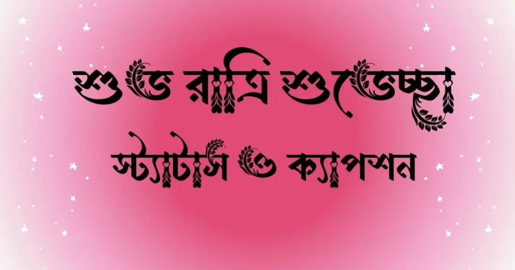 শুভ রাত্রি শুভেচ্ছা, স্ট্যাটাস ও ক্যাপশন