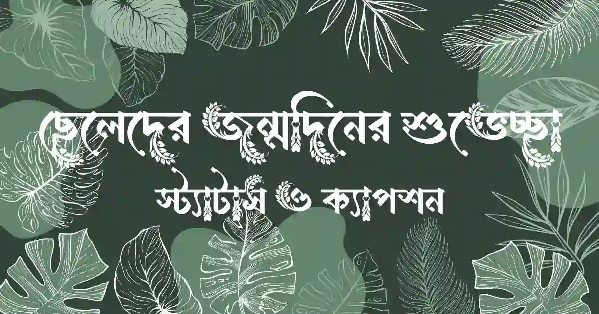 ছেলেদের জন্মদিনের শুভেচ্ছা, স্ট্যাটাস ও ক্যাপশন