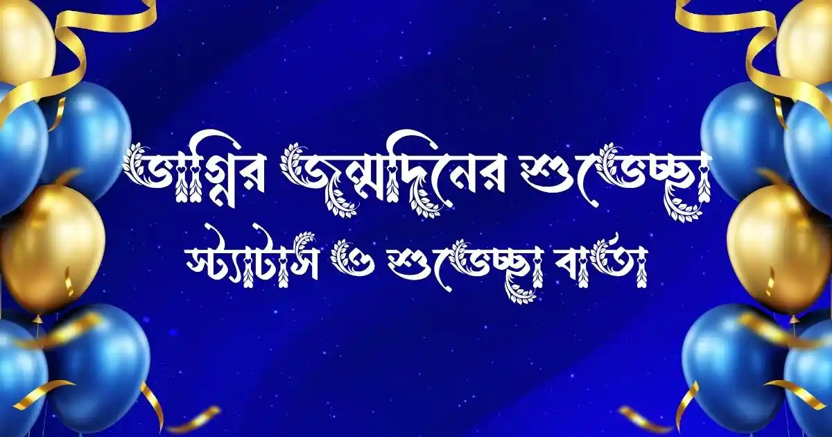 ভাগ্নির জন্মদিনের শুভেচ্ছা, স্ট্যাটাস ও শুভেচ্ছা বার্তা